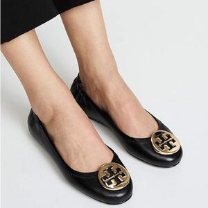 Tory Burch Minnie Leather Travel Ballet Flat 5.5